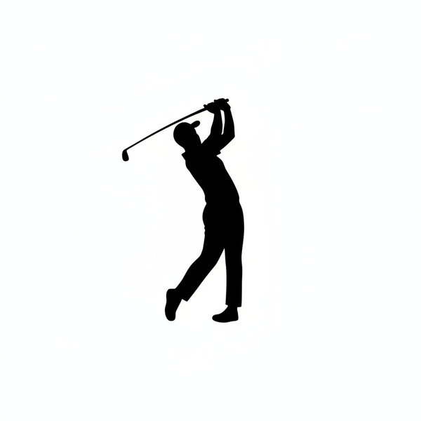 a small silloutte of a golfer